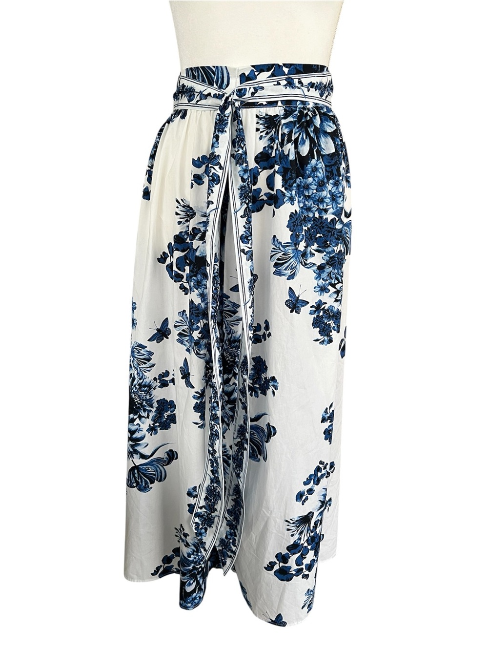 H&M Blue and White Floral Wrap Skirt - Picture 1 of 6